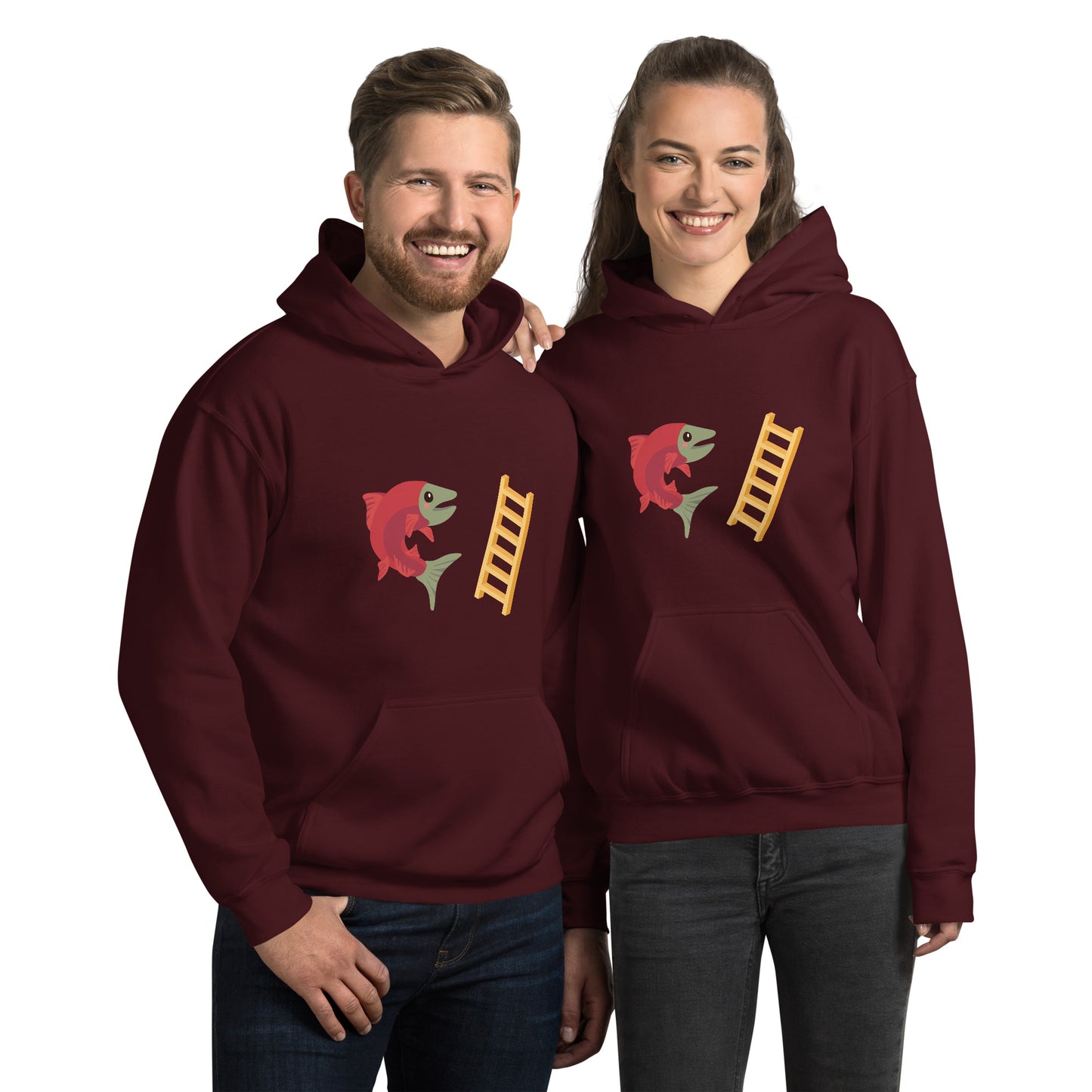 Salmon Ladder Emoji Unisex Heavy Hoodie