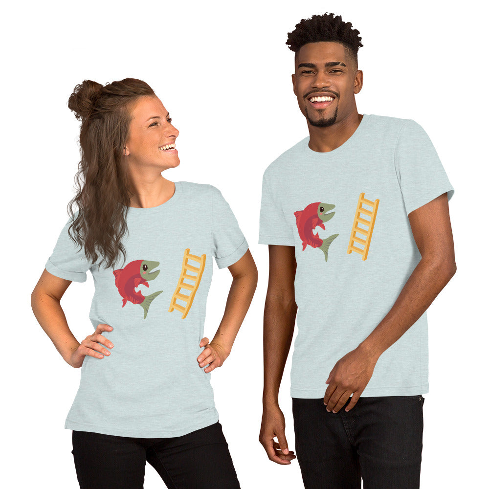 Salmon Ladder Emoji Unisex t-shirt