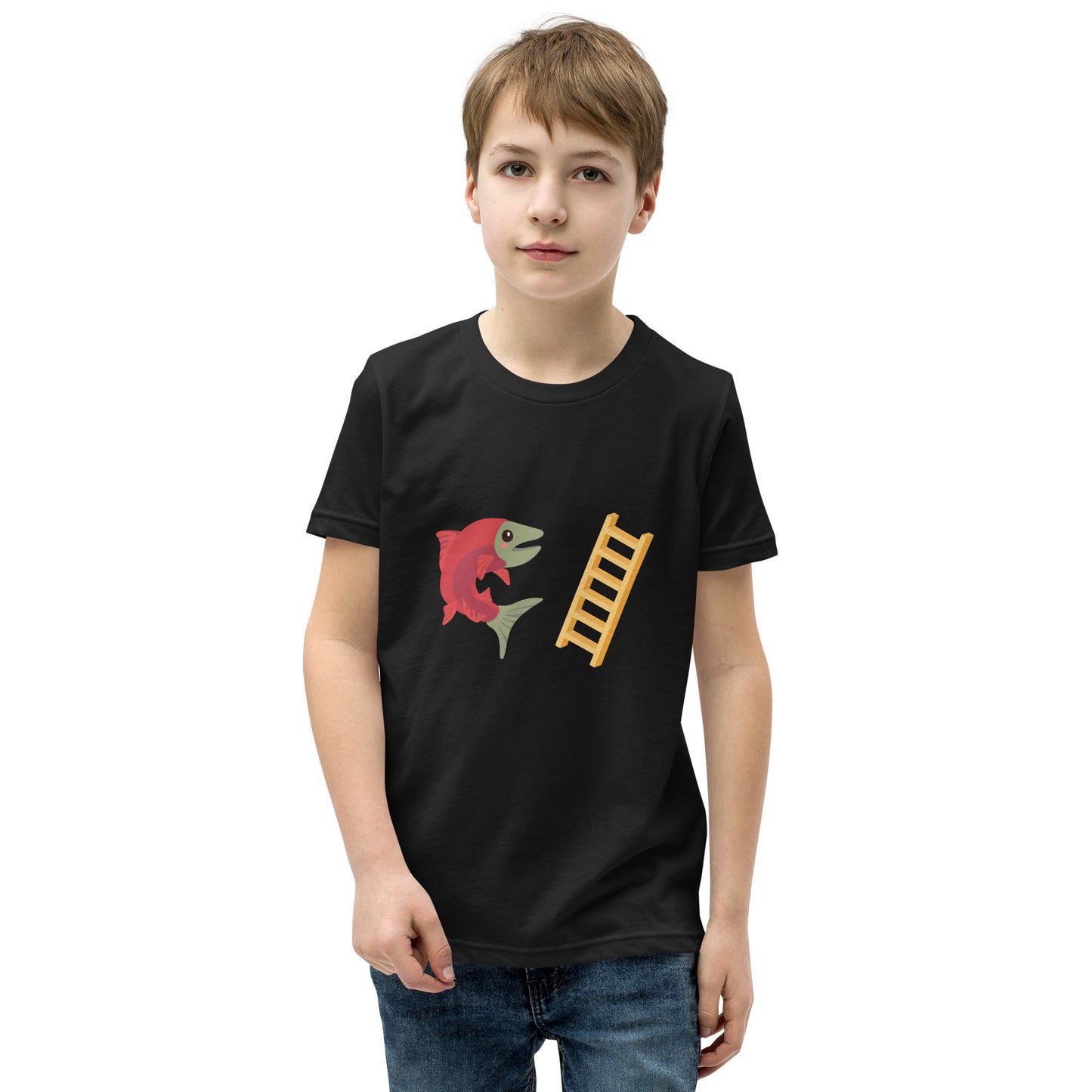 Salmon Ladder Emoji Youth T-Shirt