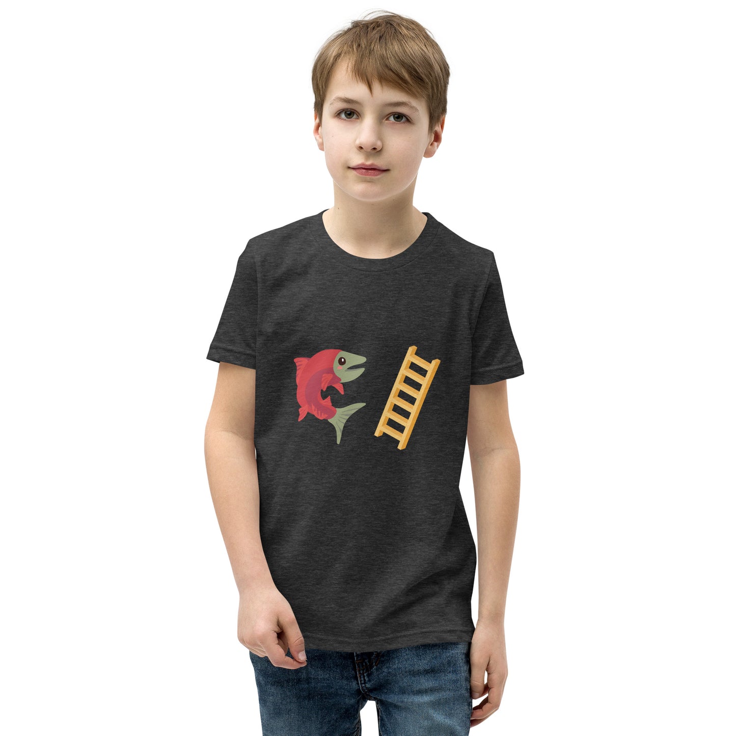 Salmon Ladder Emoji Youth T-Shirt