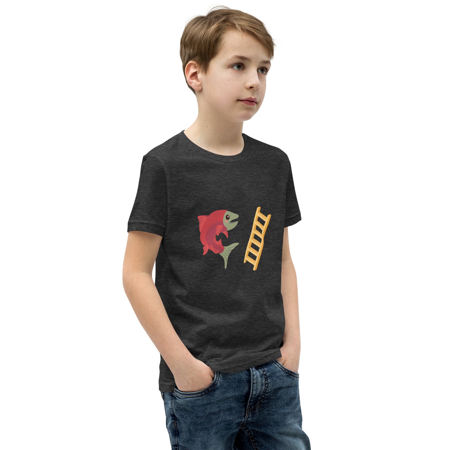Salmon Ladder Emoji Youth T-Shirt
