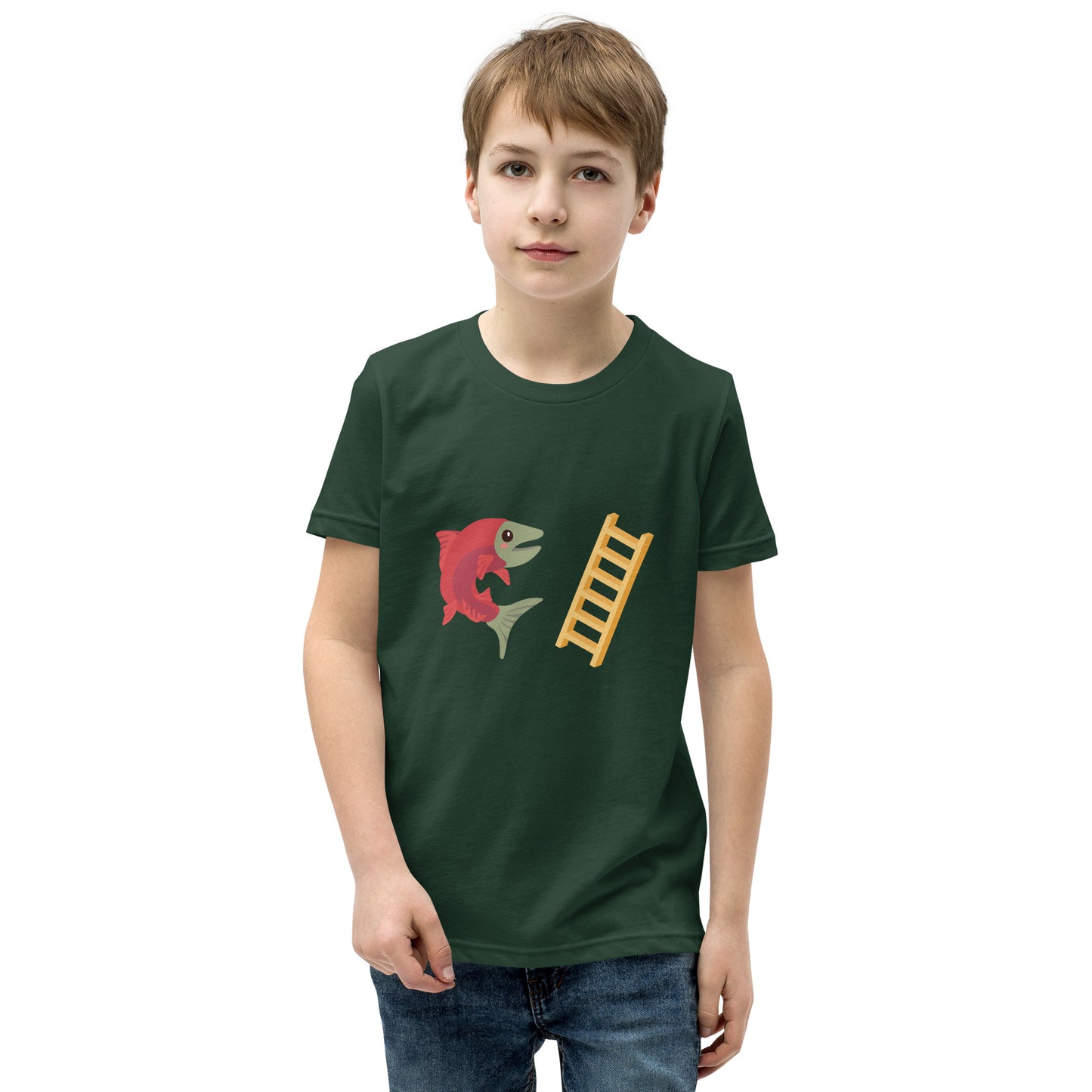 Salmon Ladder Emoji Youth T-Shirt