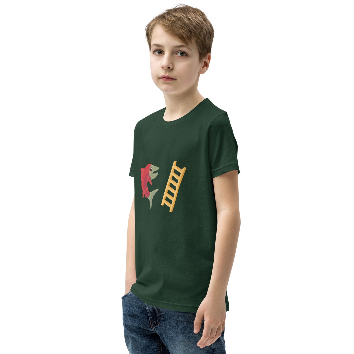 Salmon Ladder Emoji Youth T-Shirt
