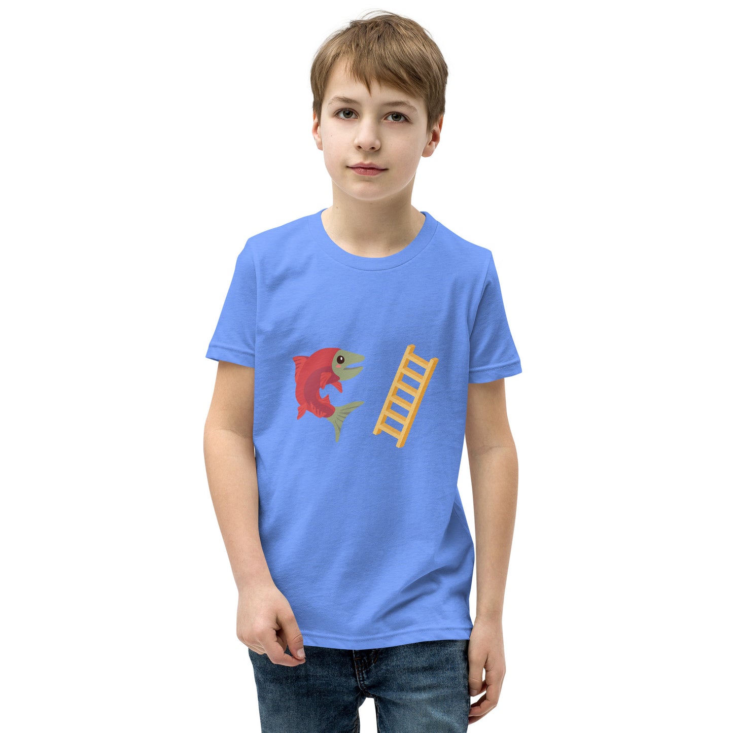 Salmon Ladder Emoji Youth T-Shirt