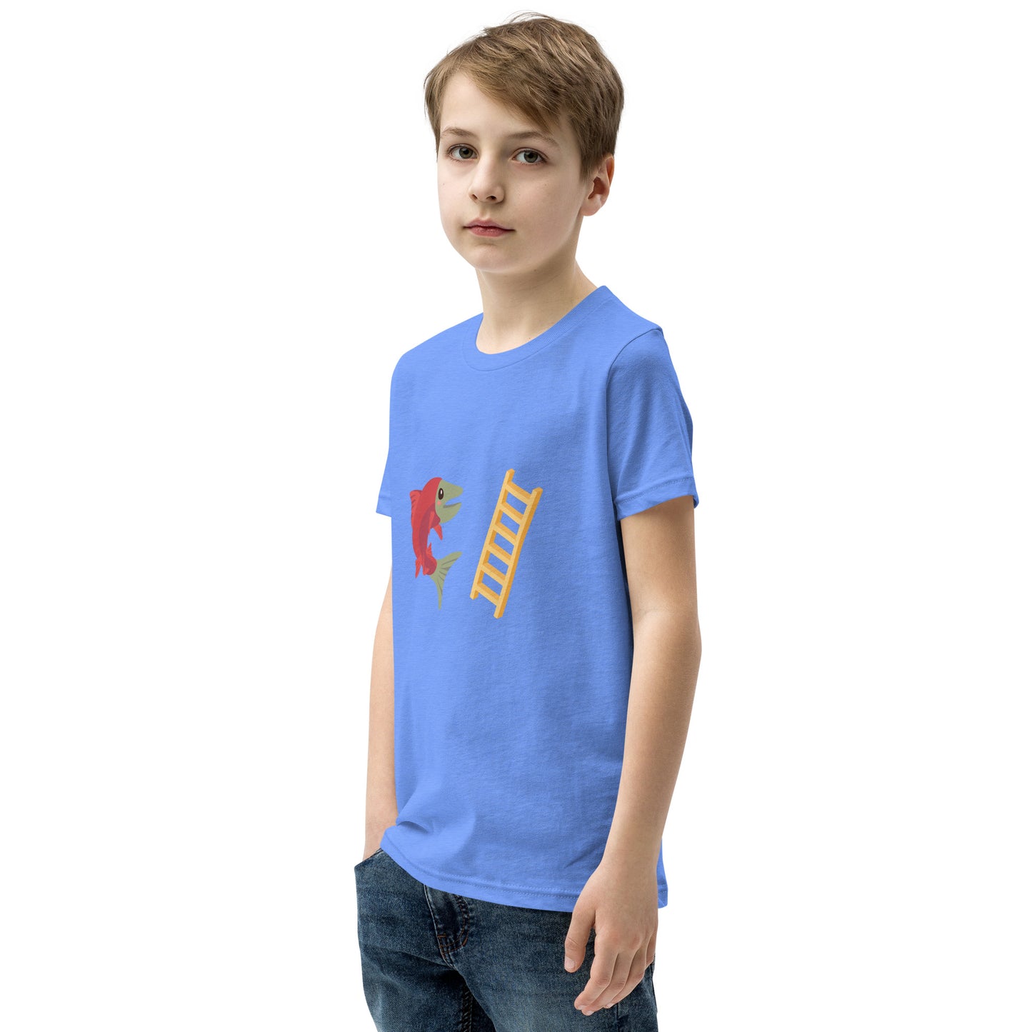 Salmon Ladder Emoji Youth T-Shirt