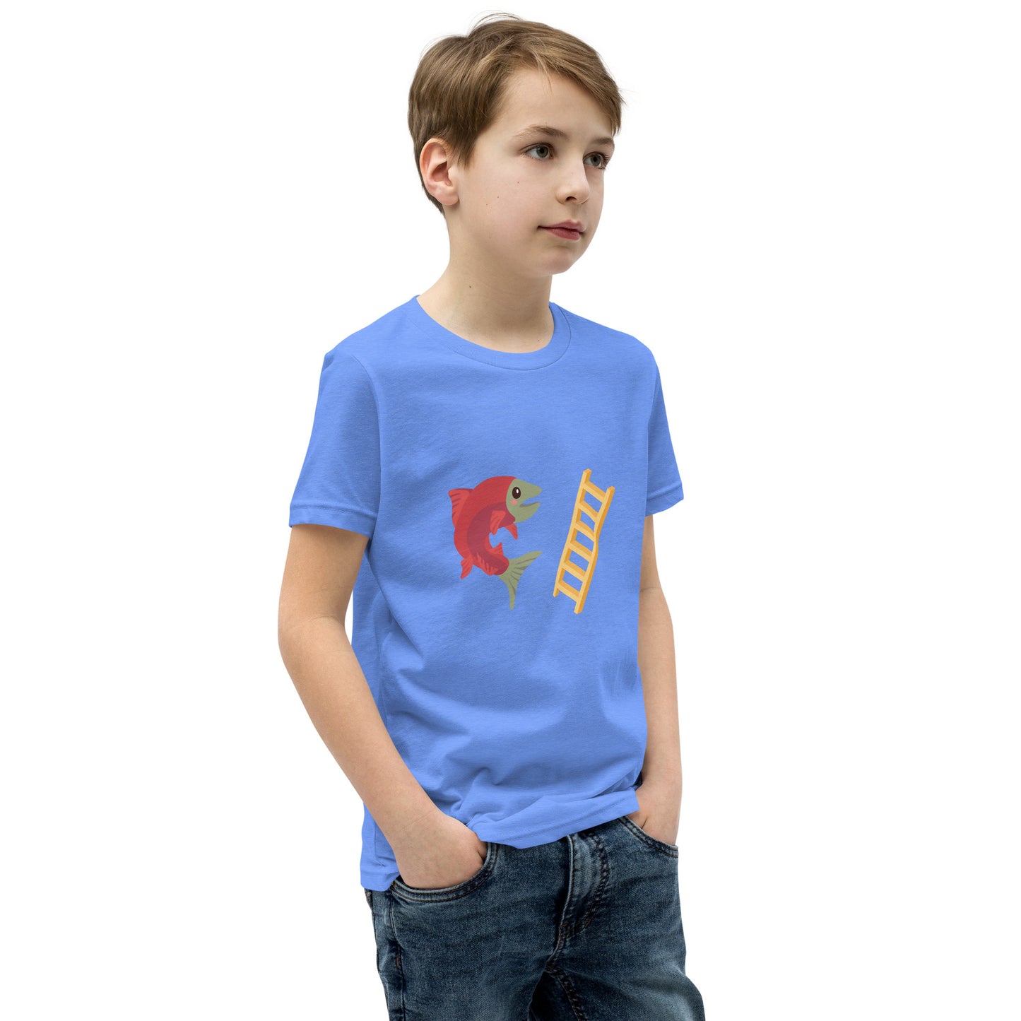 Salmon Ladder Emoji Youth T-Shirt