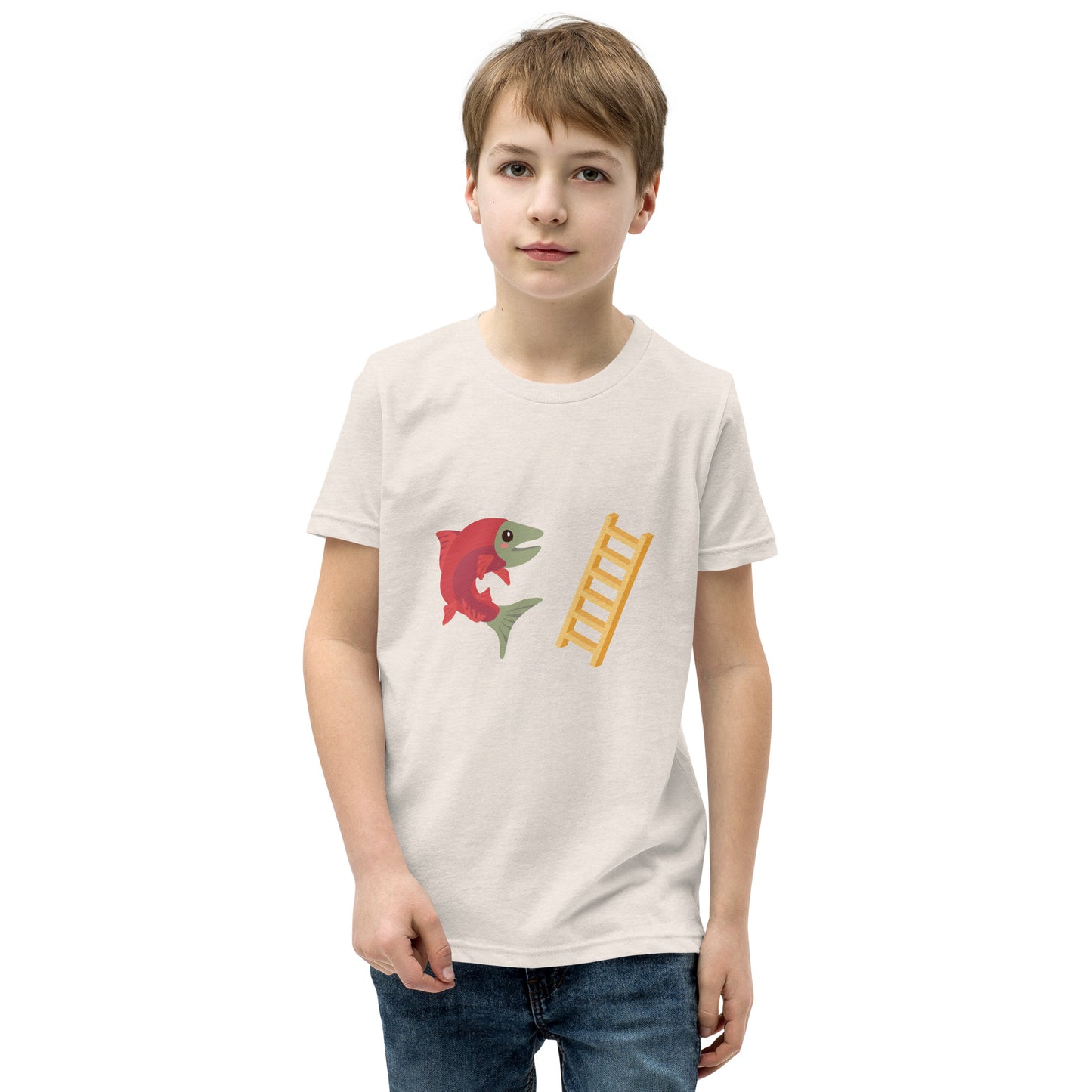 Salmon Ladder Emoji Youth T-Shirt