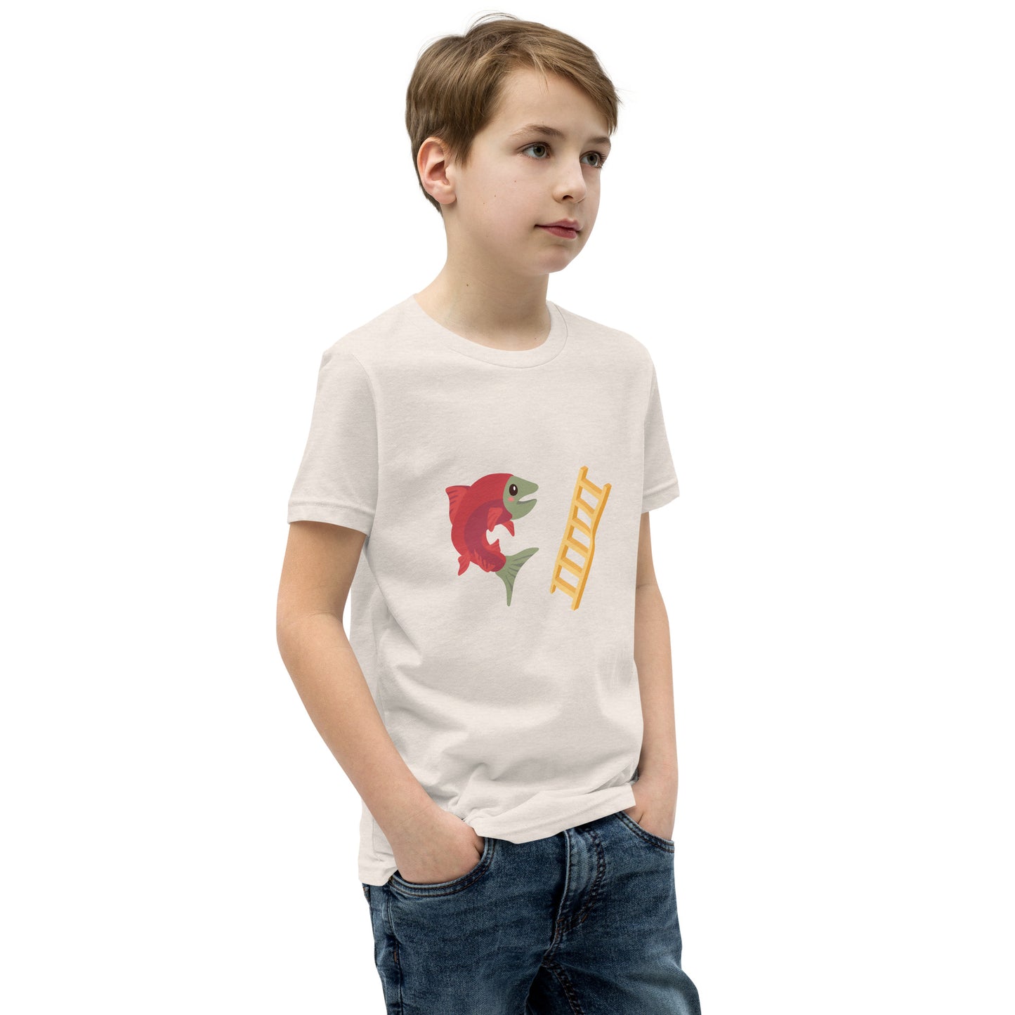 Salmon Ladder Emoji Youth T-Shirt