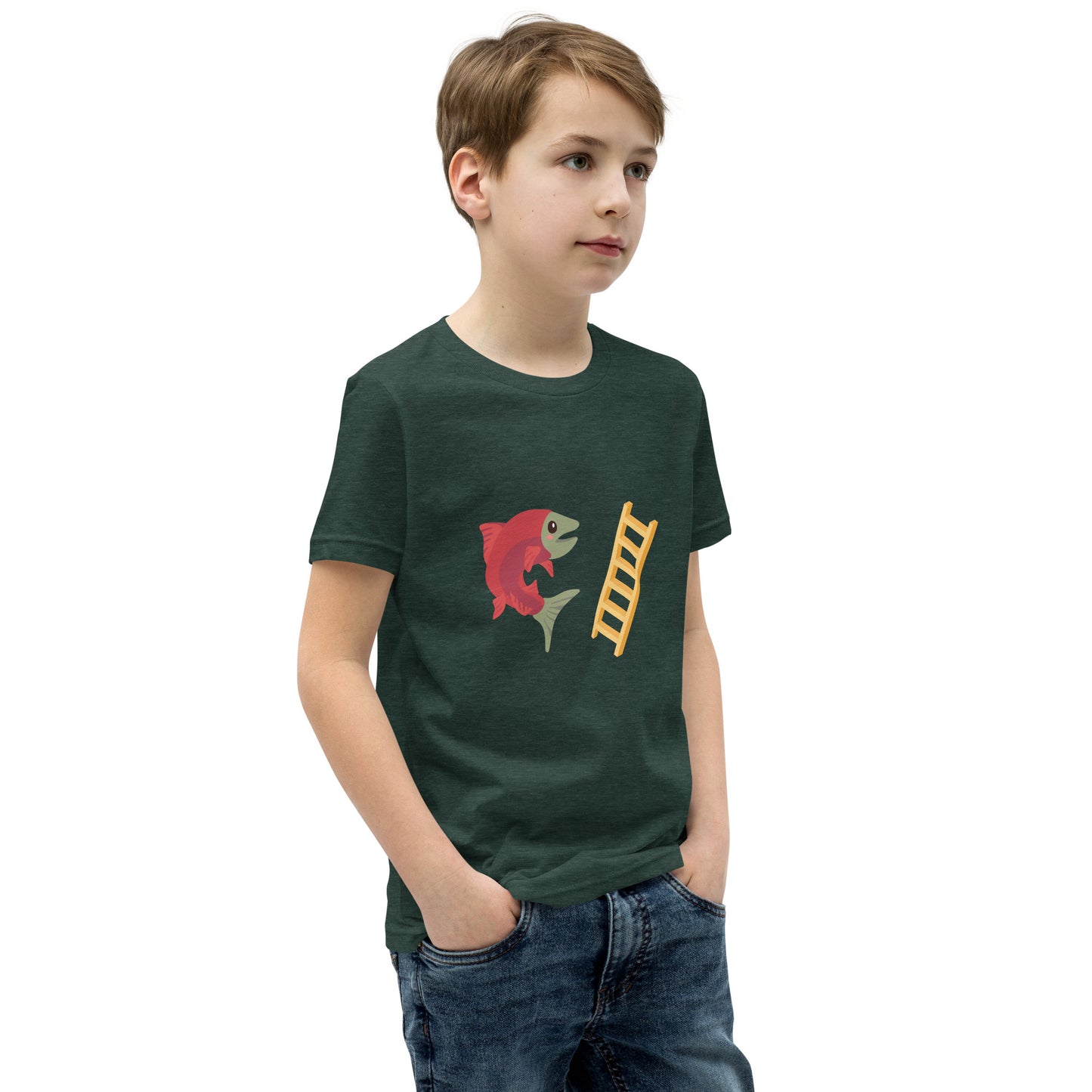 Salmon Ladder Emoji Youth T-Shirt
