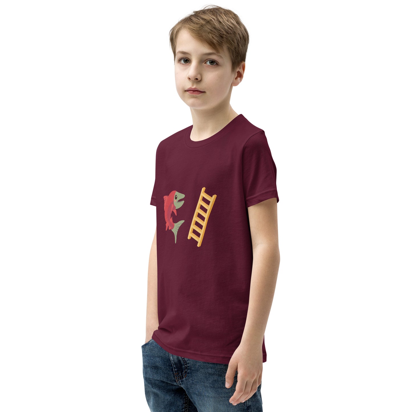 Salmon Ladder Emoji Youth T-Shirt