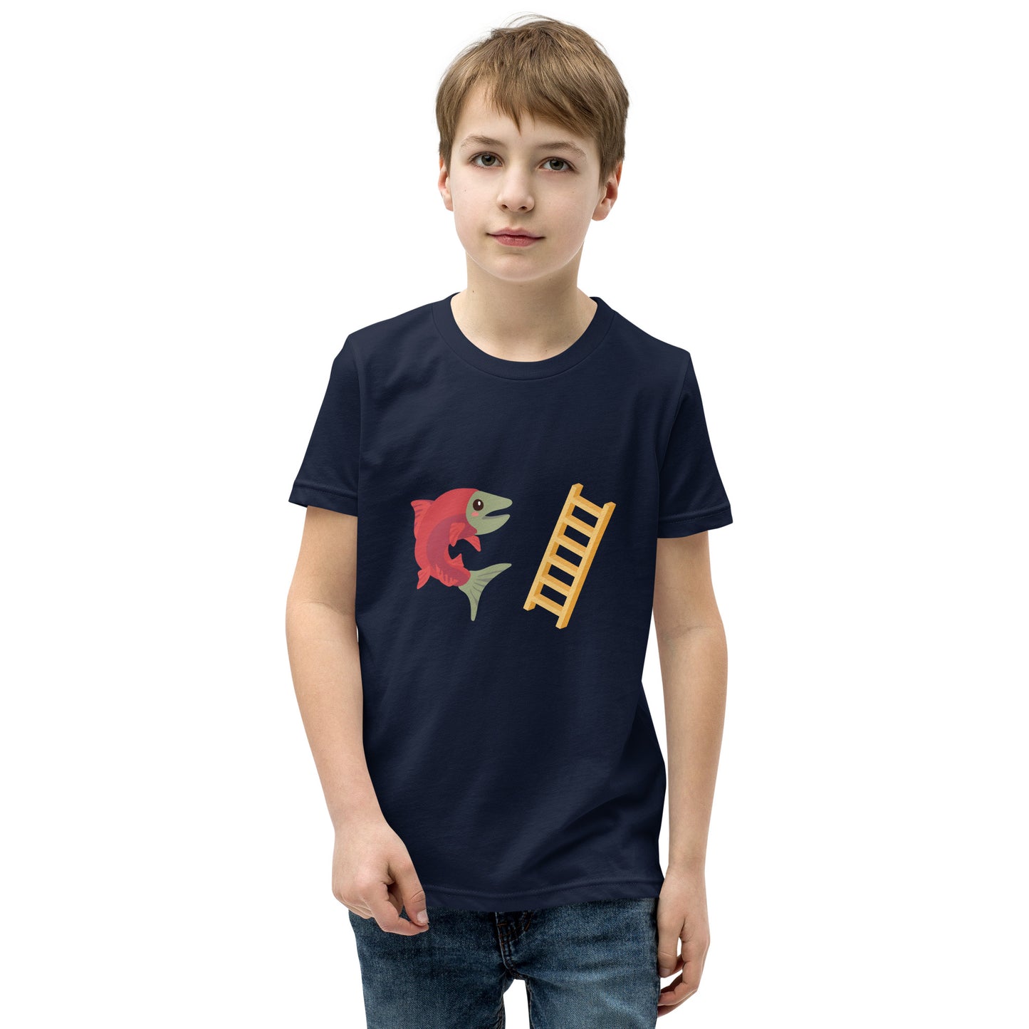 Salmon Ladder Emoji Youth T-Shirt