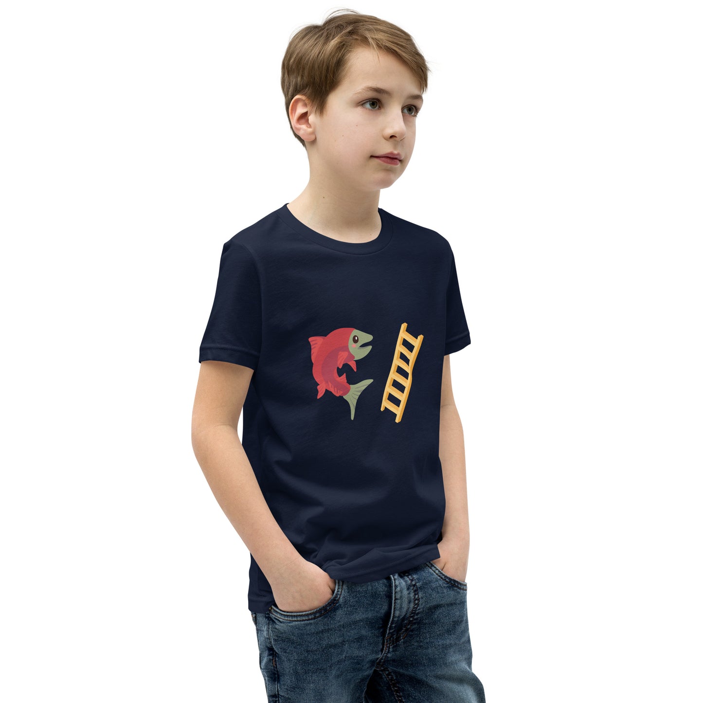Salmon Ladder Emoji Youth T-Shirt