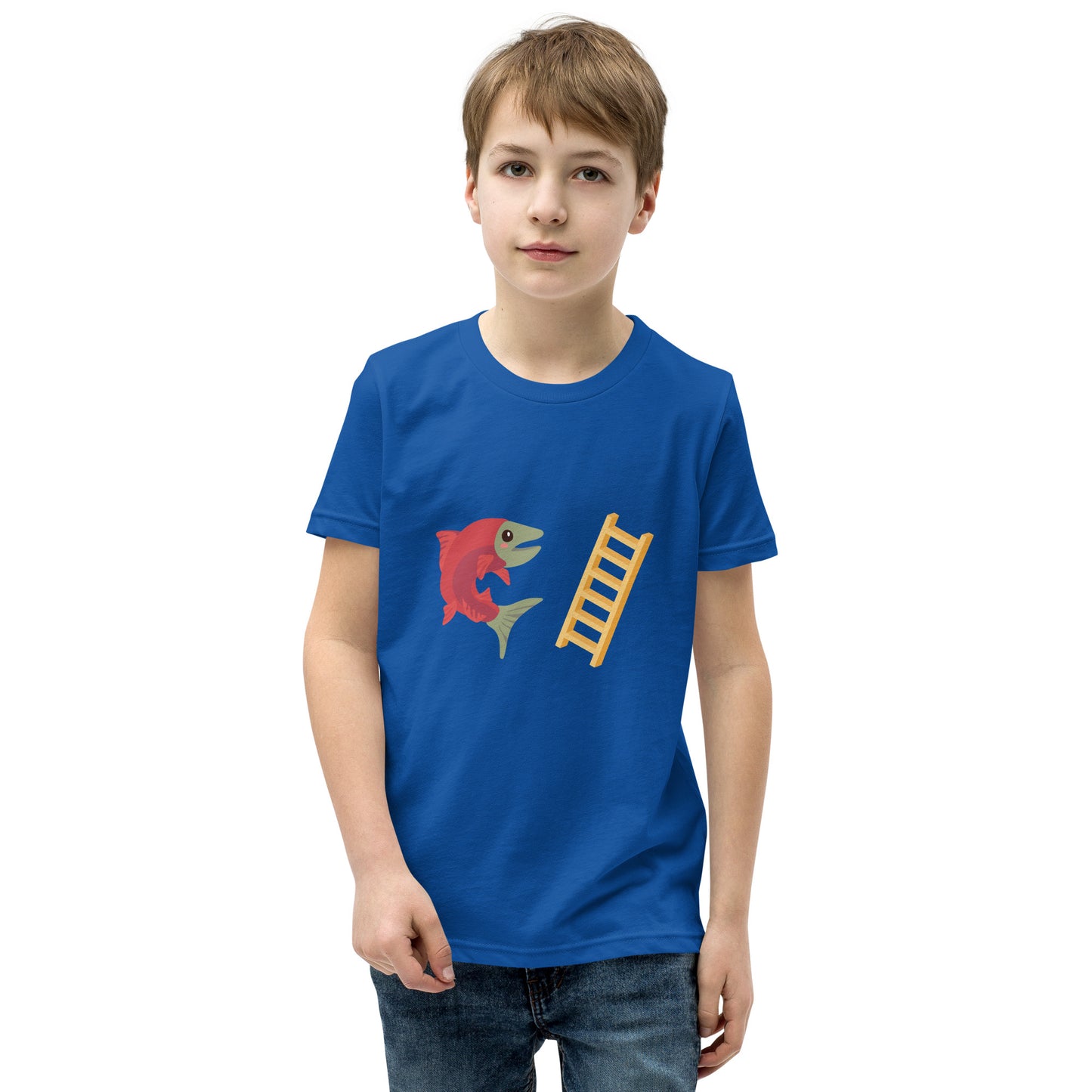 Salmon Ladder Emoji Youth T-Shirt