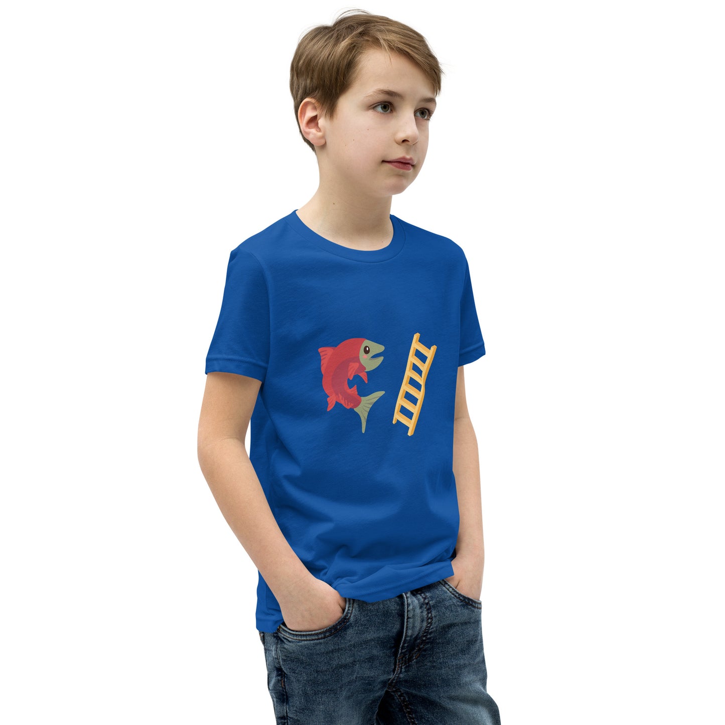 Salmon Ladder Emoji Youth T-Shirt