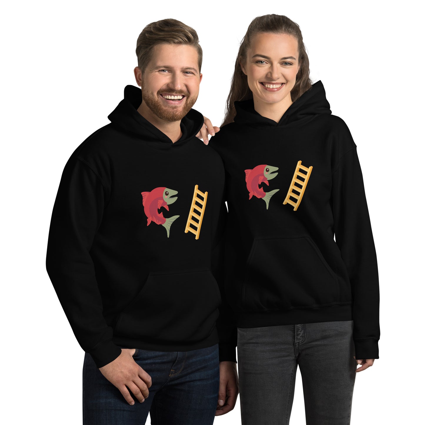 Salmon Ladder Emoji Unisex Heavy Hoodie
