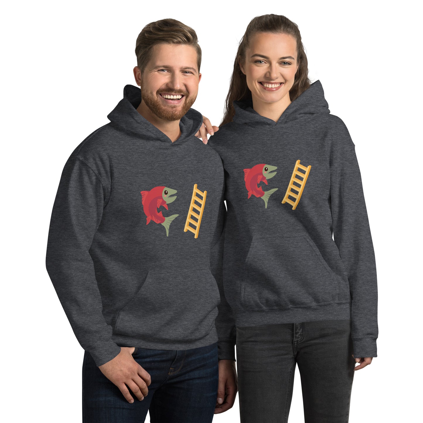 Salmon Ladder Emoji Unisex Heavy Hoodie