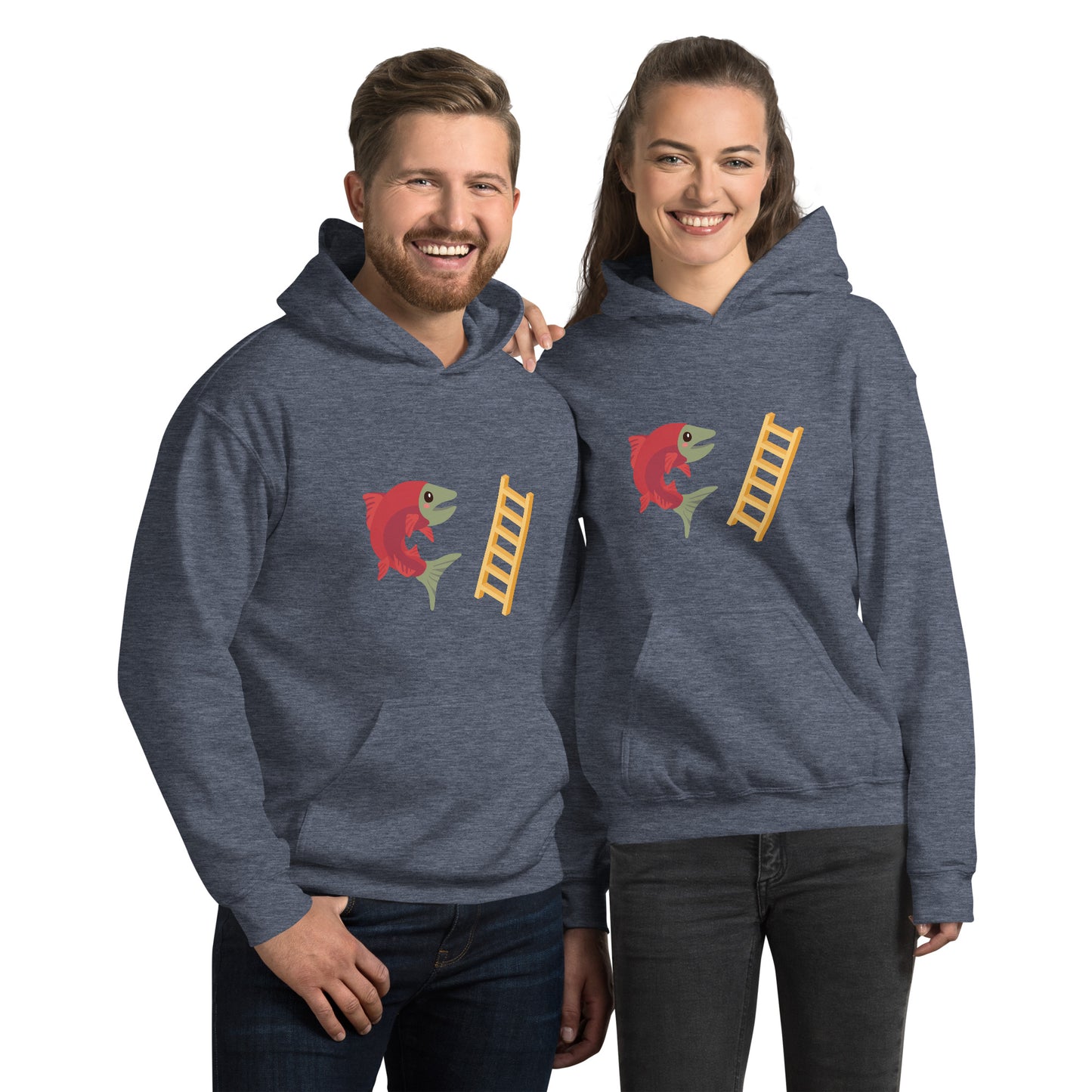 Salmon Ladder Emoji Unisex Heavy Hoodie