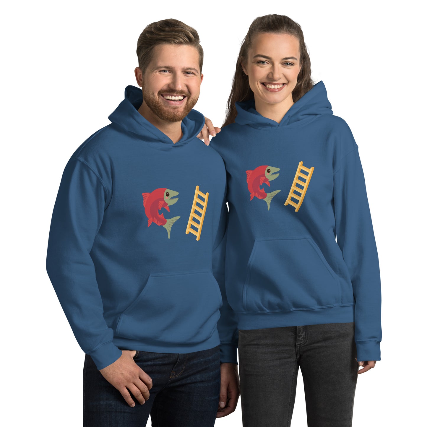 Salmon Ladder Emoji Unisex Heavy Hoodie