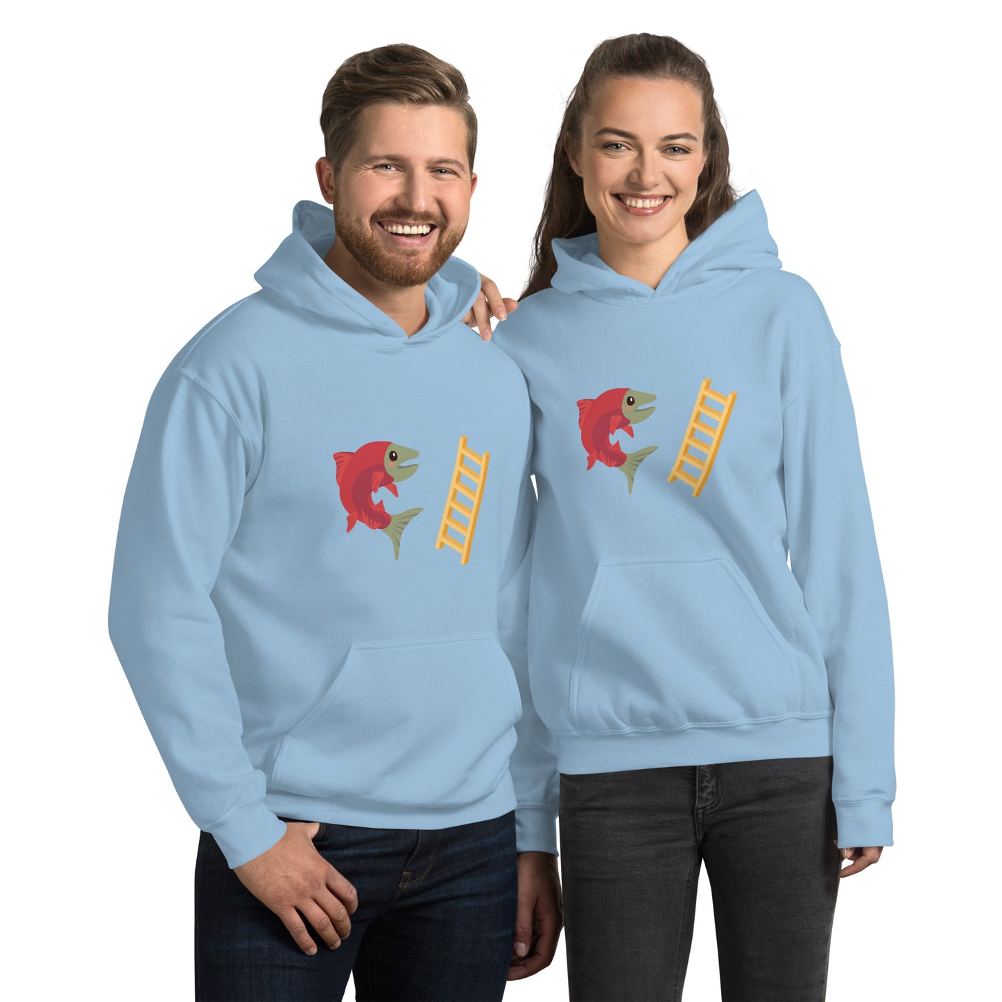 Salmon Ladder Emoji Unisex Heavy Hoodie
