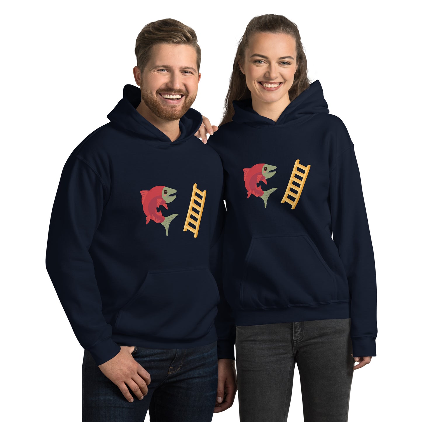 Salmon Ladder Emoji Unisex Heavy Hoodie