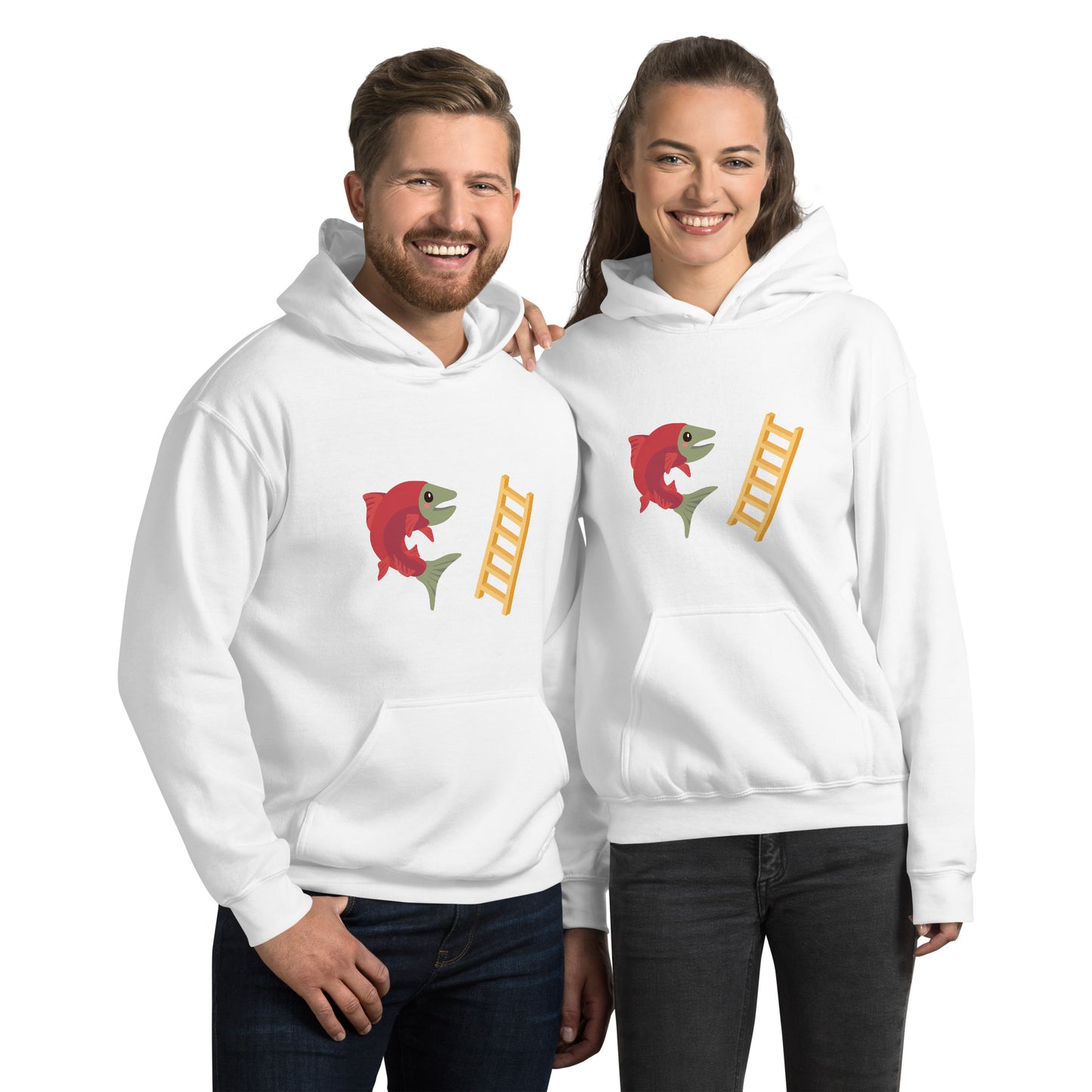 Salmon Ladder Emoji Unisex Heavy Hoodie