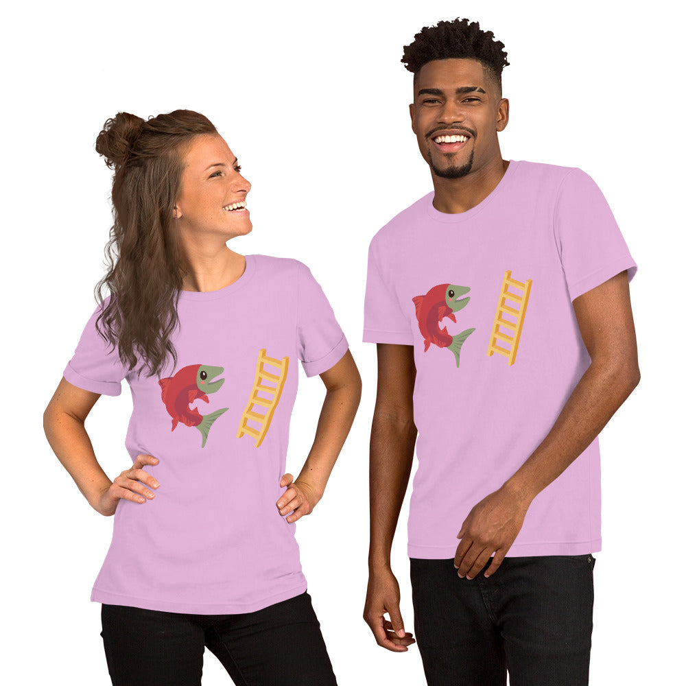 Salmon Ladder Emoji Unisex t-shirt
