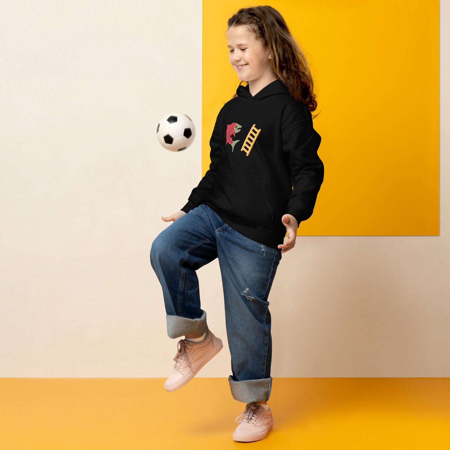Salmon Ladder Emoji Youth hoodie