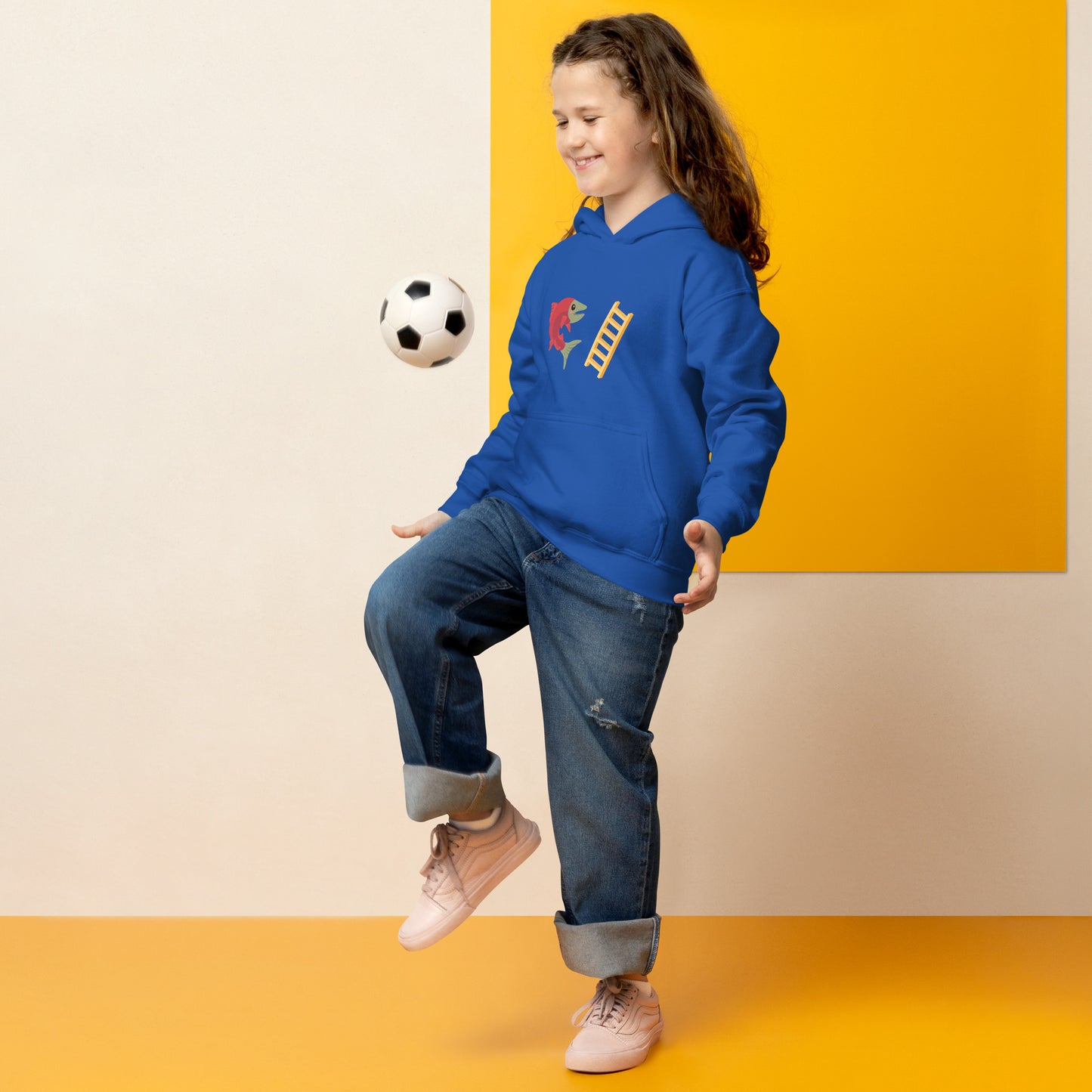 Salmon Ladder Emoji Youth hoodie
