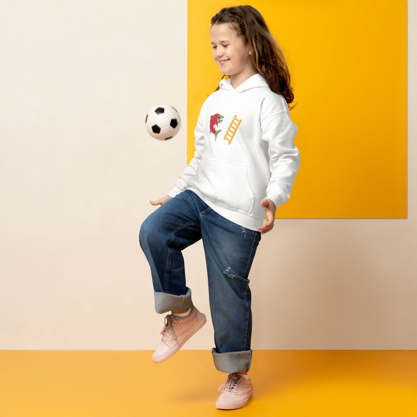 Salmon Ladder Emoji Youth hoodie